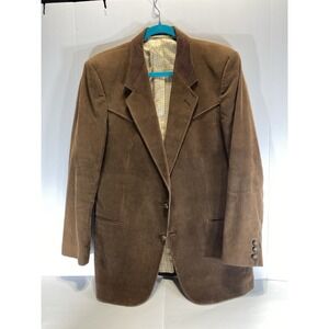 Luskey's St. Ives Western Corduroy Blazer Jacket Mens 42L Brown Yoke Rodeo Ranch